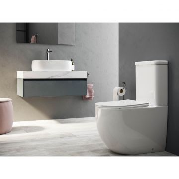 Унитаз напольный, приставной Ceramicanova (Керамиканова) Mia CN1801 Белый