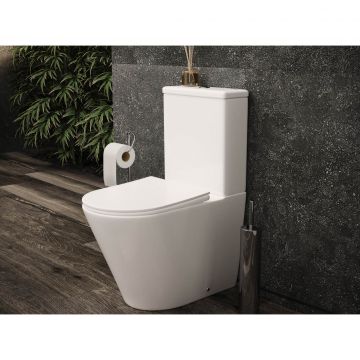 Унитаз напольный, приставной Ceramicanova (Керамиканова) Highlight CN1802 Белый