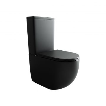 Унитаз напольный, приставной Ceramicanova (Керамиканова) Metropol CN4001MB Черный Матовый