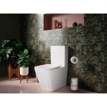 Унитаз напольный, приставной Ceramicanova (Керамиканова) Cubic CN1803 Белый