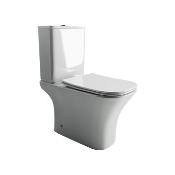 Унитаз напольный, приставной Ceramicanova (Керамиканова) Alfa CN9002 Белый