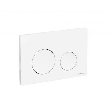 Кнопка смыва Ceramicanova (Керамиканова) Balance, клавиши Circle, цвет белый глянцевый, арт. CN12-001W