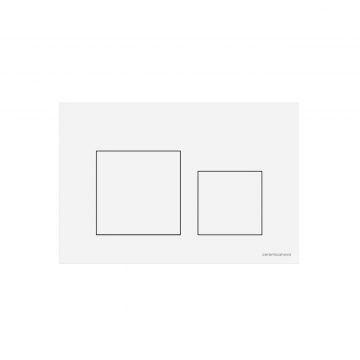 Кнопка смыва Ceramicanova (Керамиканова) Balance, клавиши Square, цвет белый глянцевый, арт.CN12-002W
