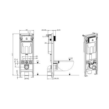 Инсталляция для унитаза Allen Brau Pneumatic Slim 9. 11102 20, синий