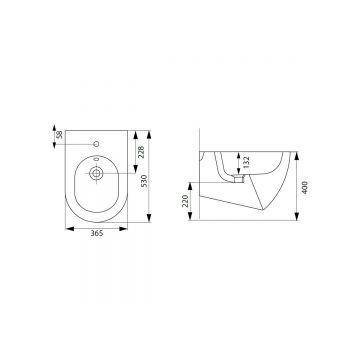 Биде подвесное Allen Brau Reality 4.32008.31 черный матовый