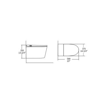 Унитаз подвесной Allen Brau Smart 4.I1001.20 с функцией биде, электронный, белый