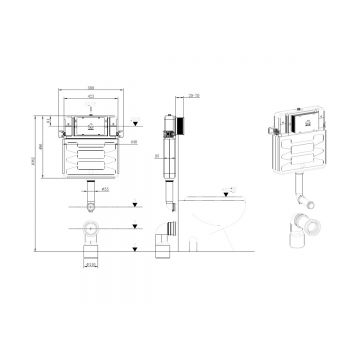 Бачок для приставного унитаза Allen Brau Pneumatic 9.11104.20, белый