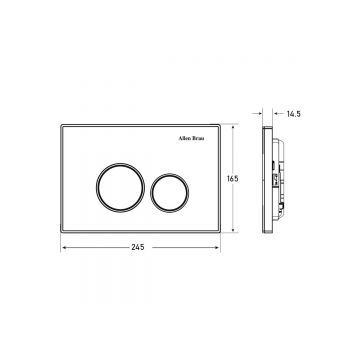 Клавиша смыва Allen Brau Priority 9.20001.31 черный матовый,хром