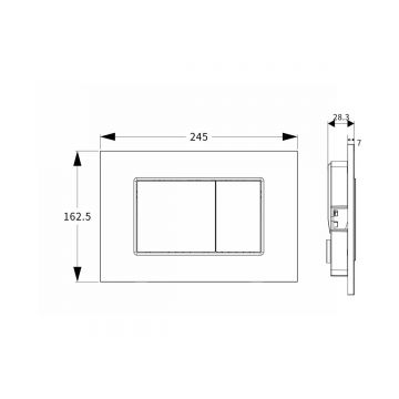 Клавиша смыва Allen Brau EVO S 9.2EV01.00, хром