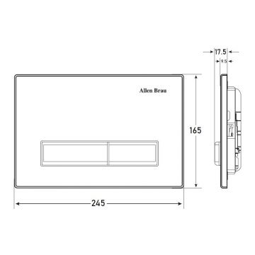 Клавиша смыва Allen Brau Fantasy 9.20004.31 черный матовый,никель брашированный