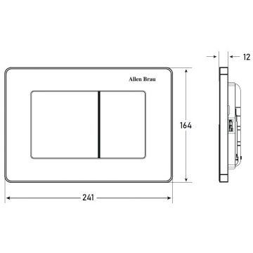 Клавиша смыва Allen Brau Infinity 9.20006.BN сталь брашированная