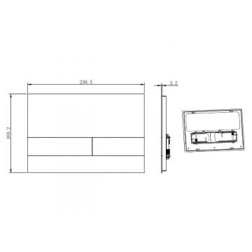 Клавиша смыва Allen Brau Infinity 9.20008.GB золото брашированное
