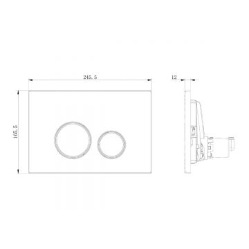 Клавиша смыва Allen Brau Priority 3.0 9.20A01.PGM платина