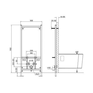 Инсталляция для биде Allen Brau Base 9. 30001 20, синий