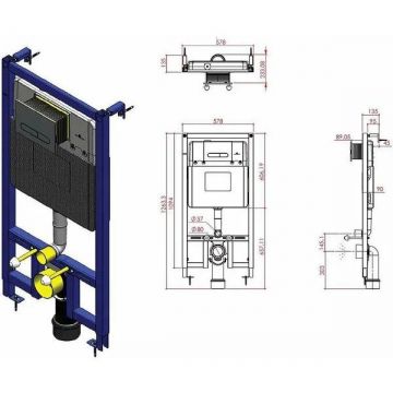 Инсталляция для унитаза Allen Brau Project Color 9.1PR10.20, синий