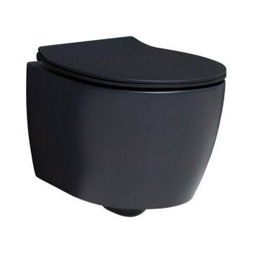 Унитаз подвесной Allen Brau Fantasy 4.11004.31 безободковый, без сиденья, черный матовый