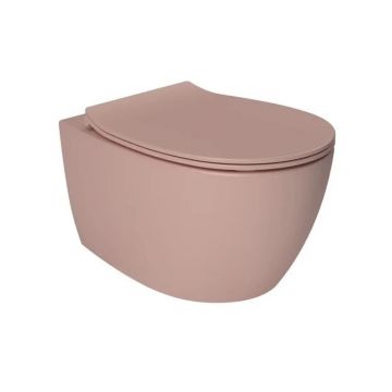 Унитаз подвесной Allen Brau Fantasy 4.11004.SM безободковый, без сиденья, розовый