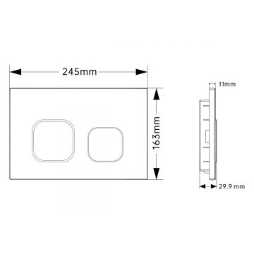 Клавиша смыва Allen Brau EVO O 9.2EV02.00, хром