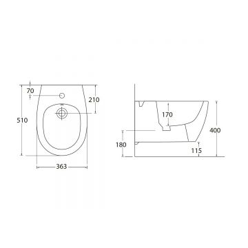 Биде подвесное Allen Brau Fantasy 4.11006.21 белый матовый