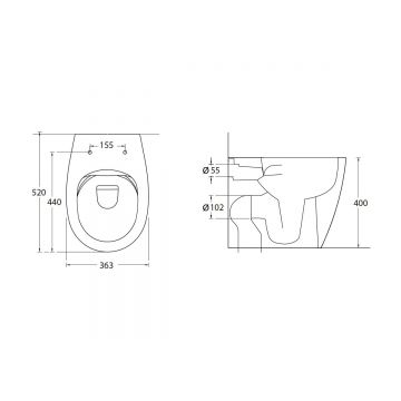 Унитаз приставной Allen Brau Fantasy 4.11007.20 белый глянец