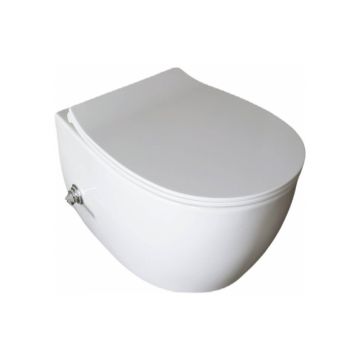 Унитаз подвесной Allen Brau Fantasy 4.11HC1.20 со смесителем, белый