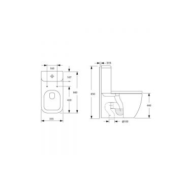 Чаша напольного унитаза Allen Brau Infinity 4.21001.20 белый