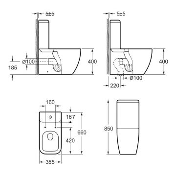 Бачок для унитаза напольного Allen Brau Infinity 4.21002.20 белый глянец