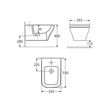 Биде подвесное Allen Brau Infinity 4.21014.20 белый глянец