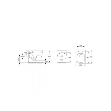 Унитаз подвесной Allen Brau Liberty 4.33004.20 белый глянец