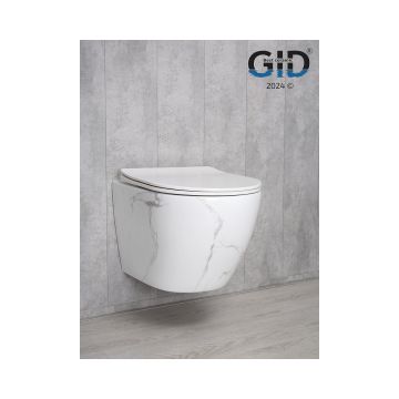 Унитаз подвесной Gid Convexo 49x36x35.5см, Ws2198 (СС) 62228Y, под камень глянцевый