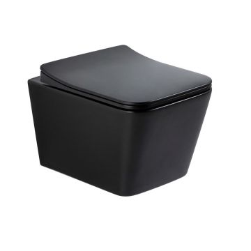 Унитаз подвесной Gid Cuadrado 52x36x33.5см, Tr2144Bm 62225Y, черный матовый