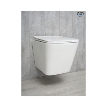 Унитаз подвесной Gid Cuadrado 49x34x36см, Tr2143 62257Y, белый