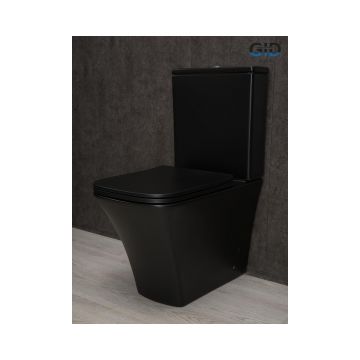 Унитаз напольный Gid Cuadrado 62.5x37x83см, Tn2184Bm 62252Y, черный матовый