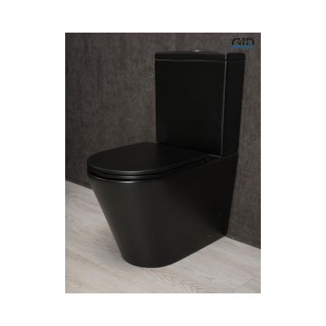 Унитаз напольный Gid Cortado64.5x38.5x82.5см, Tn2189Bm 62248Y, черный матовый
