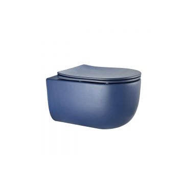 Унитаз подвесной Gid Tornado 49x36x34см, Tr2133TF-BUM 62301Y, синий матовый