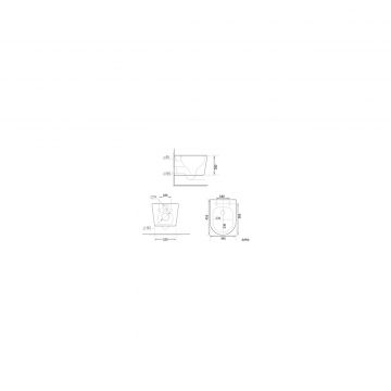 Комплект 6 в 1 RoxenBath (РоксенБаз) StounFix Dual Fresh 920247 система инсталляции для унитазов 710200 + кнопка для инсталляции Caspia 410280W +подвесной унитаз 530120-01