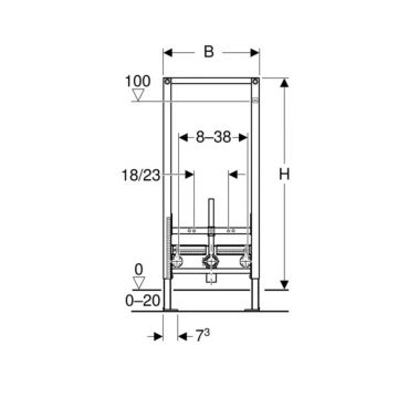Инсталляция Geberit Duofix для биде, 112 см,универсальная 111.520.00.1