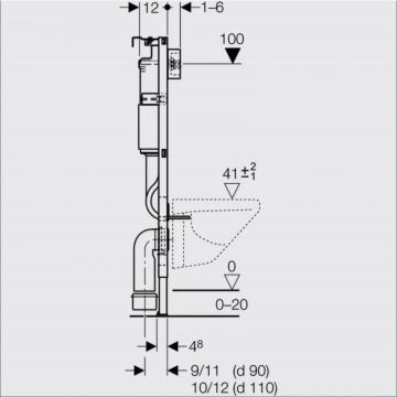 Система инсталляций для унитазов Geberit (Гэберит) Duofix с панелью смыва кнопки круглые белый глянцевый (111.154.11.2)