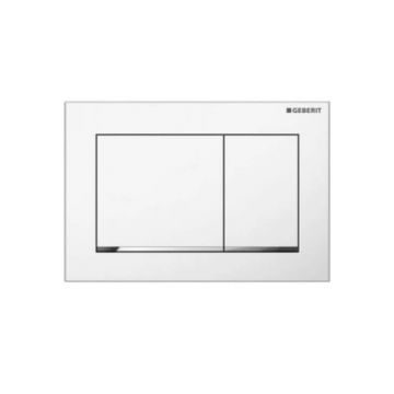 Клавиша смыва Geberit (Гэберит) Sigma 30, двойной смыв, 115.883.KJ.1 белый, хром