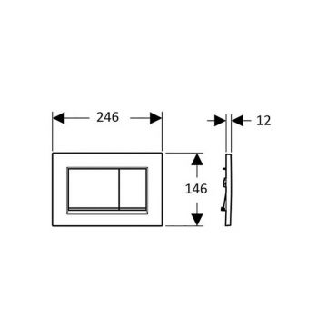 Клавиша смыва Geberit (Гэберит) Sigma 30, двойной смыв, 115.883.16.1 черный