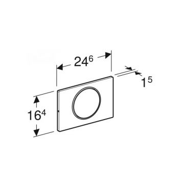 Клавиша смыва Geberit (Гэберит) Sigma 10, смыв/стоп, 115.758.KM.5 черный, хром