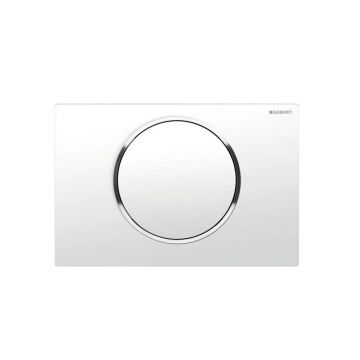 Клавиша смыва Geberit Sigma 10, смыв/стоп, 115.758.KJ.5 белый, хром
