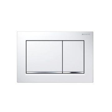 Клавиша смыва Geberit (Гэберит) Omega 30, двойной смыв, 115.080.KJ.1 белый, хром