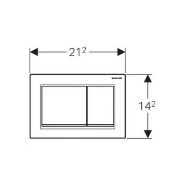 Клавиша смыва Geberit (Гэберит) Omega 30, двойной смыв, 115.080.KJ.1 белый, хром