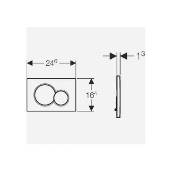 Клавиша смыва Geberit (Гэберит) Sigma 01, двойной смыв, 115.770.KA.5 Хром