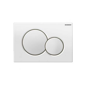Клавиша смыва Geberit (Гэберит) Sigma 01, двойной смыв, 115.770.11.5 белый