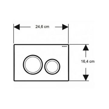 Клавиша смыва Geberit (Гэберит) Delta 20, двойной смыв, 115.127.46.1 хром