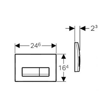 Клавиша смыва Geberit (Гэберит) Delta 50, двойной смыв, 115.119.11.1 белый