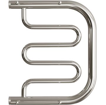 Полотенцесушитель водяной Двин (Dveen) D 50х40 см, с полкой, 1х1/2″ К0 полированный хром