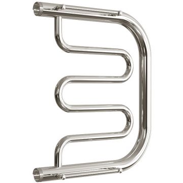 Полотенцесушитель водяной Двин (Dveen) D 50х40 см, с полкой, 1х1/2″ К0 полированный хром